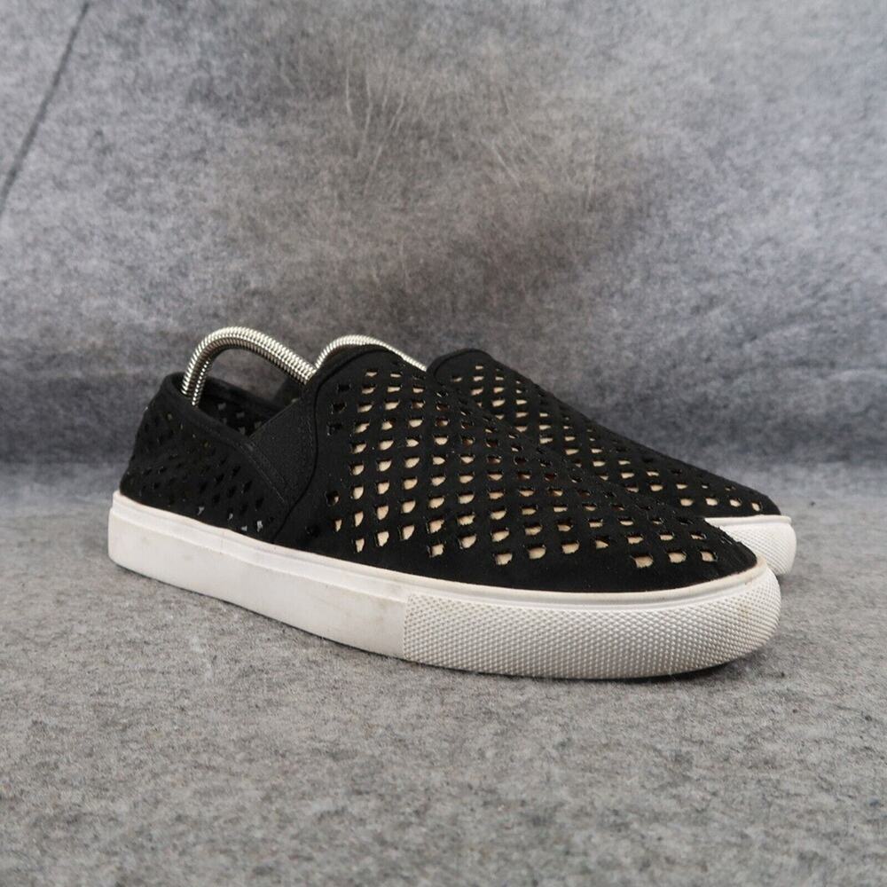 Steve Madden Shoes Womens 9.5 Sneaker Slip On Casual Lifestyle Laser Cut Black